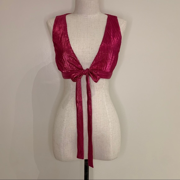 NWT For Love & Lemons Marion Cross Front Top - Picture 10 of 10